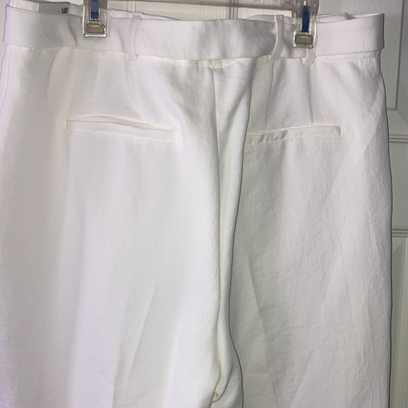 Express High Waisted Textured Belted Ankle Pant - Picture 7 of 12